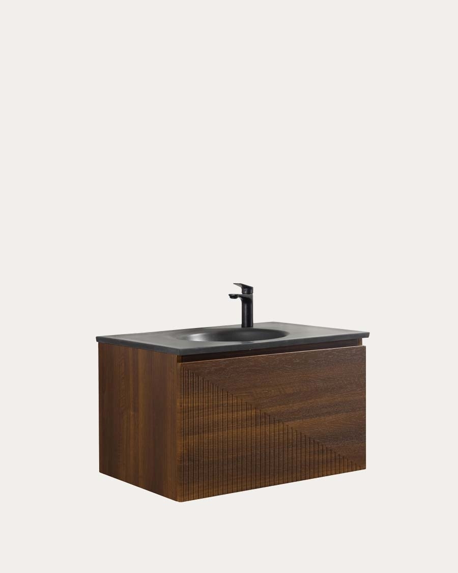 Idealaqua Simon 750 ormarić s umivaonikom, drvo/crni