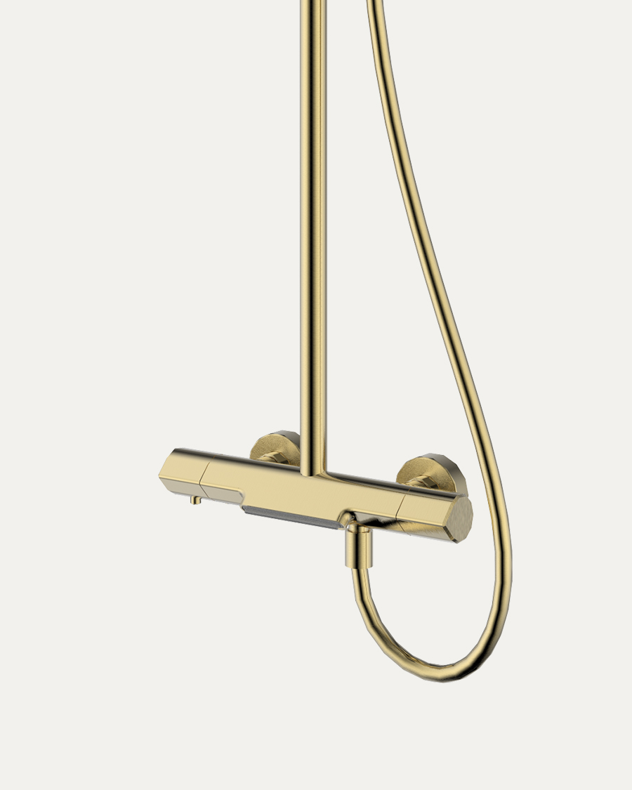 Idealaqua tuš sistem termostatski za tuš kadu i kadu Alamo, brushed gold