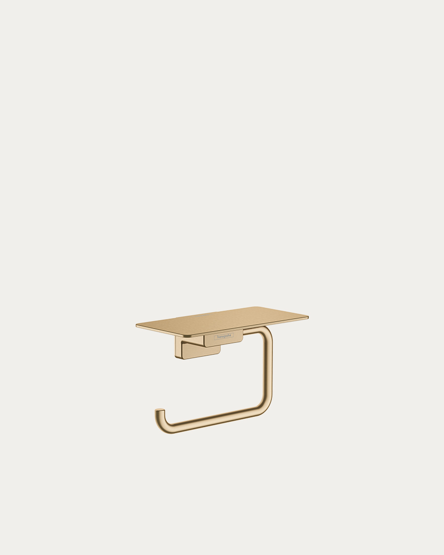 Hansgrohe držač toaletnog papira sa policom AddStoris, brushed bronze