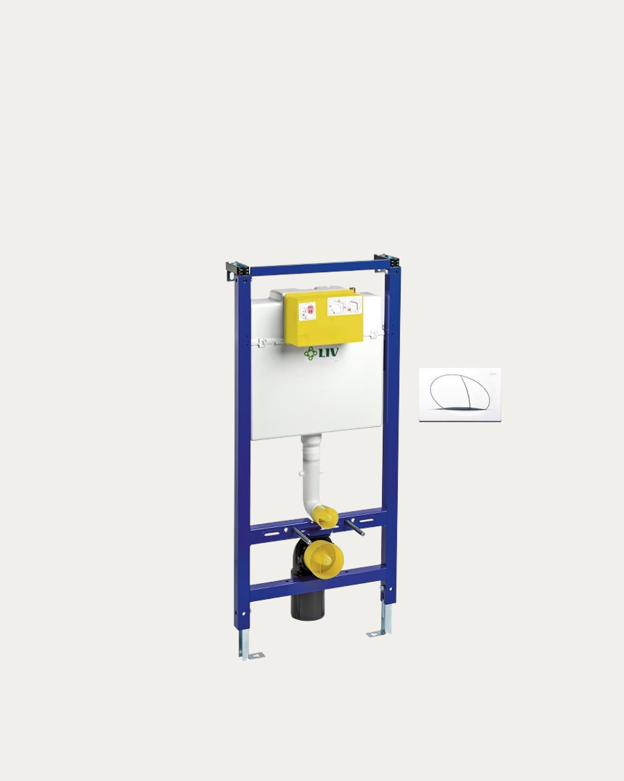 Liv podžbukni vodokotlić sa Selenite bijelom tipkom