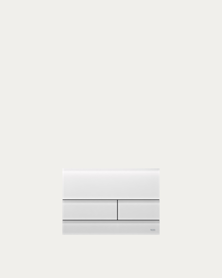 Tipka za vodokotlić TECEsquare II, staklo bijelo satirano