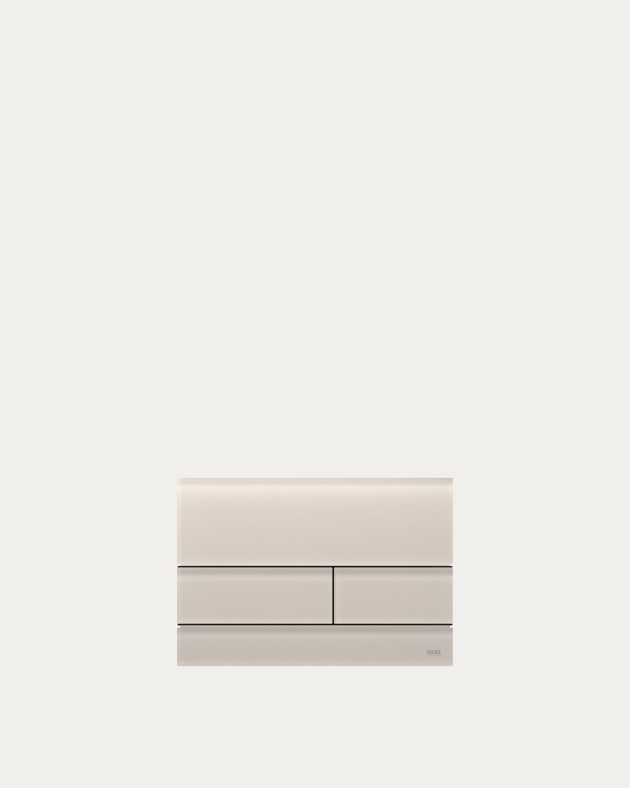 Tipka za vodokotlić TECEsquare II, staklo bež satirano, pjesak