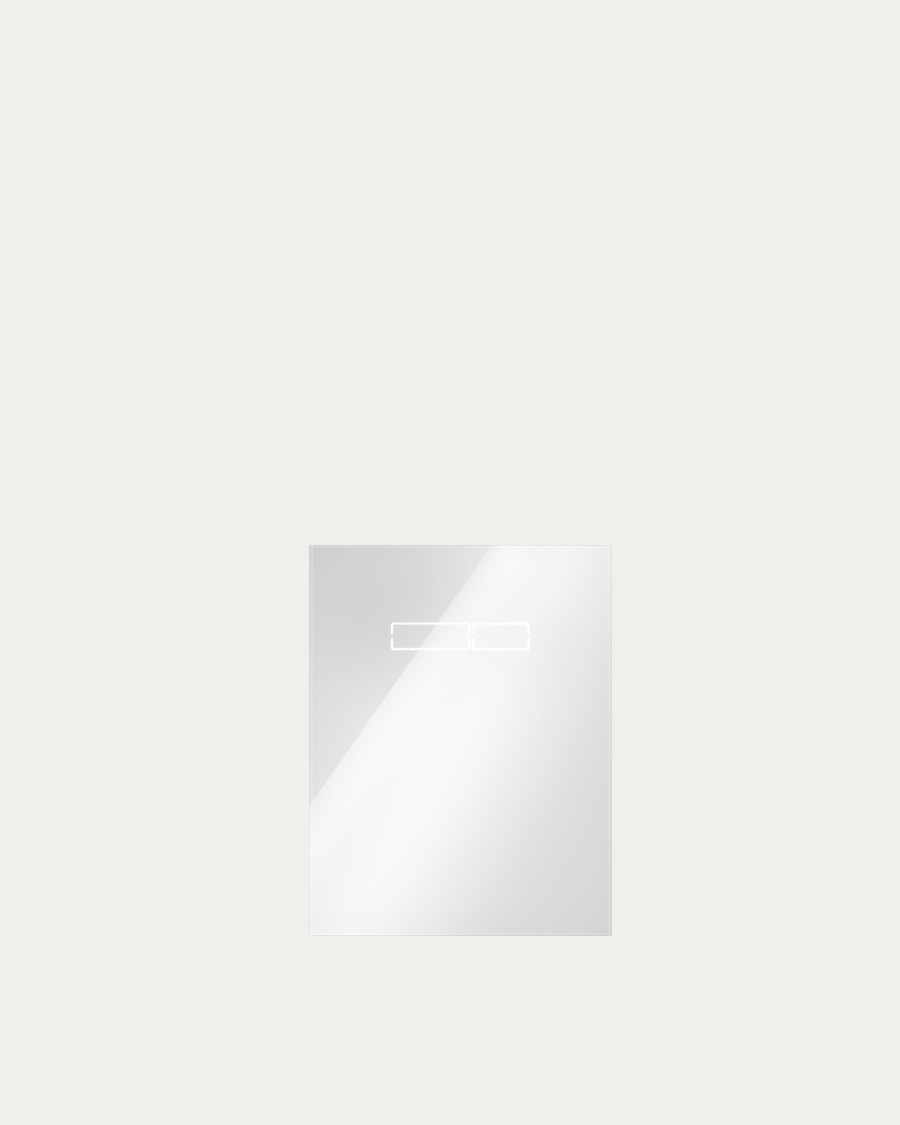 Staklena ploča za vodokotlić TECElux, gornja, bijela