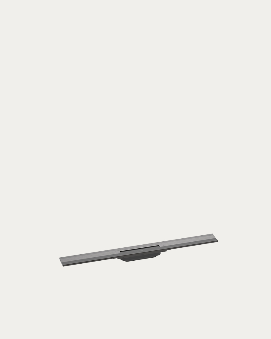 Hansgrohe tuš kanalica uz zid Raindrain Flex, 80 cm, brushed black