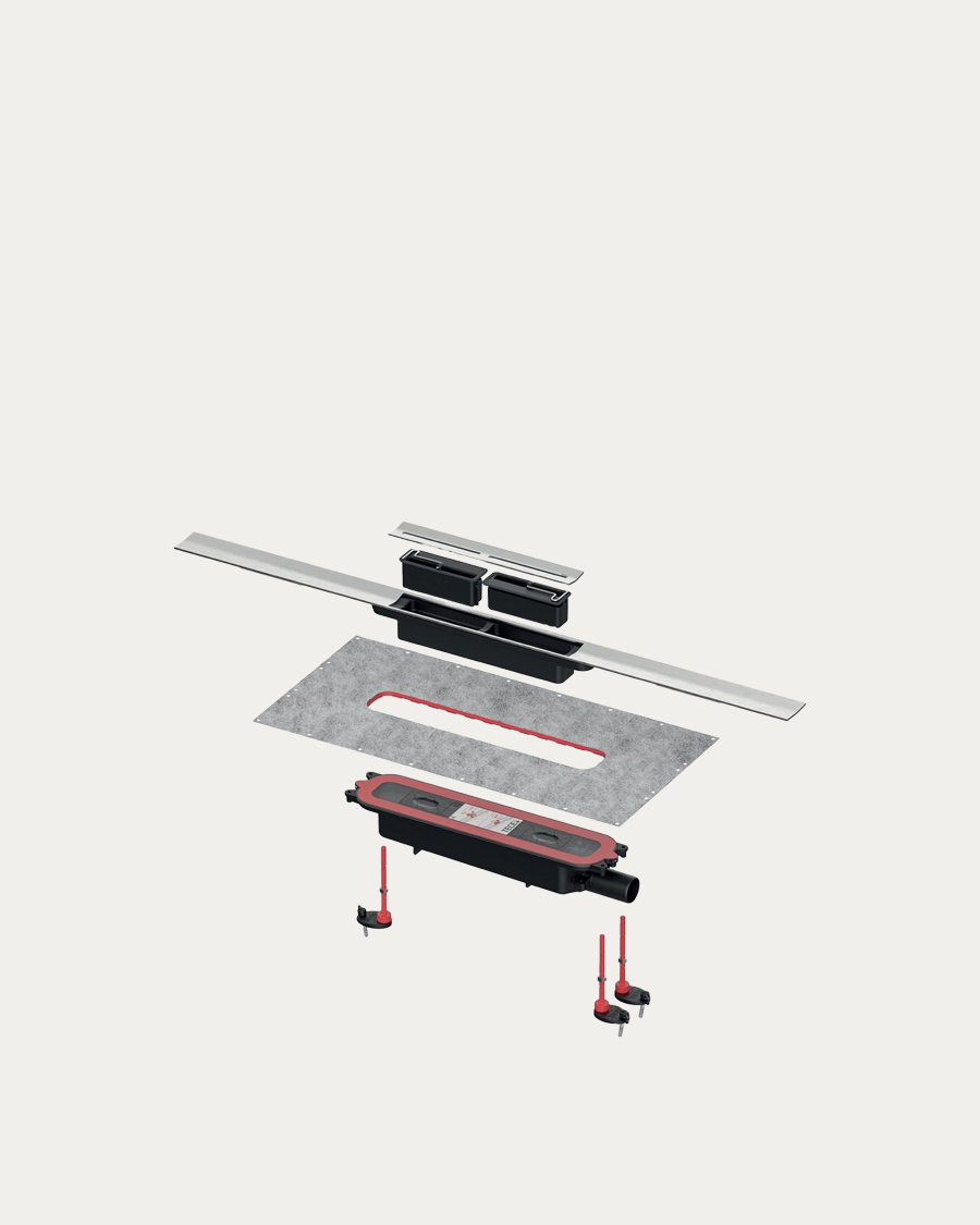 TECEdrainprofil tuš kanalica, 100 cm, set, crna