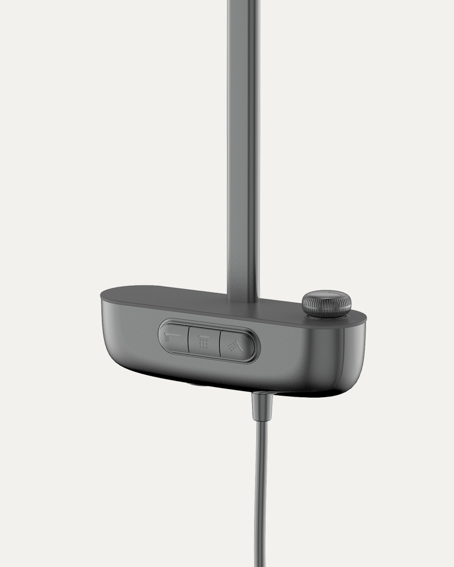 Idealaqua tuš sistem termostatski Lux, gun metal