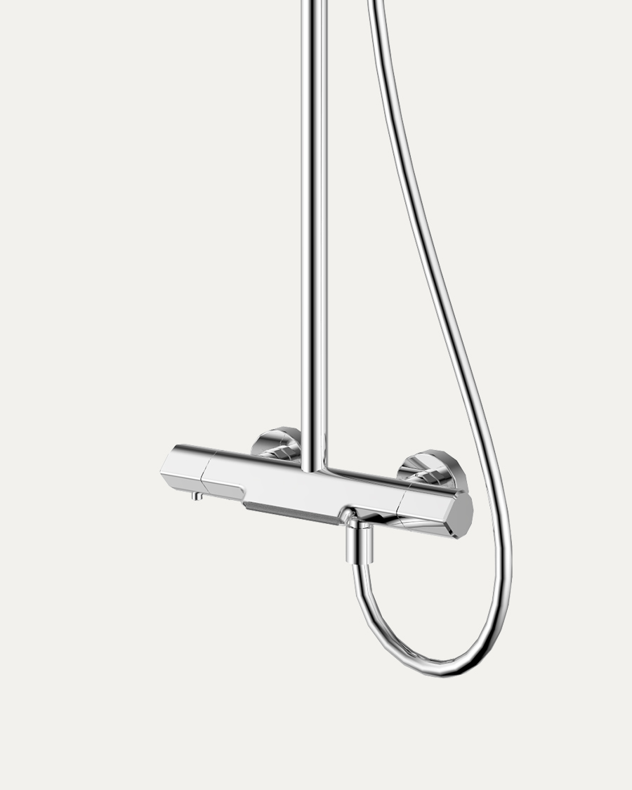 Idealaqua tuš sistem termostatski za tuš kadu i kadu Alamo, krom