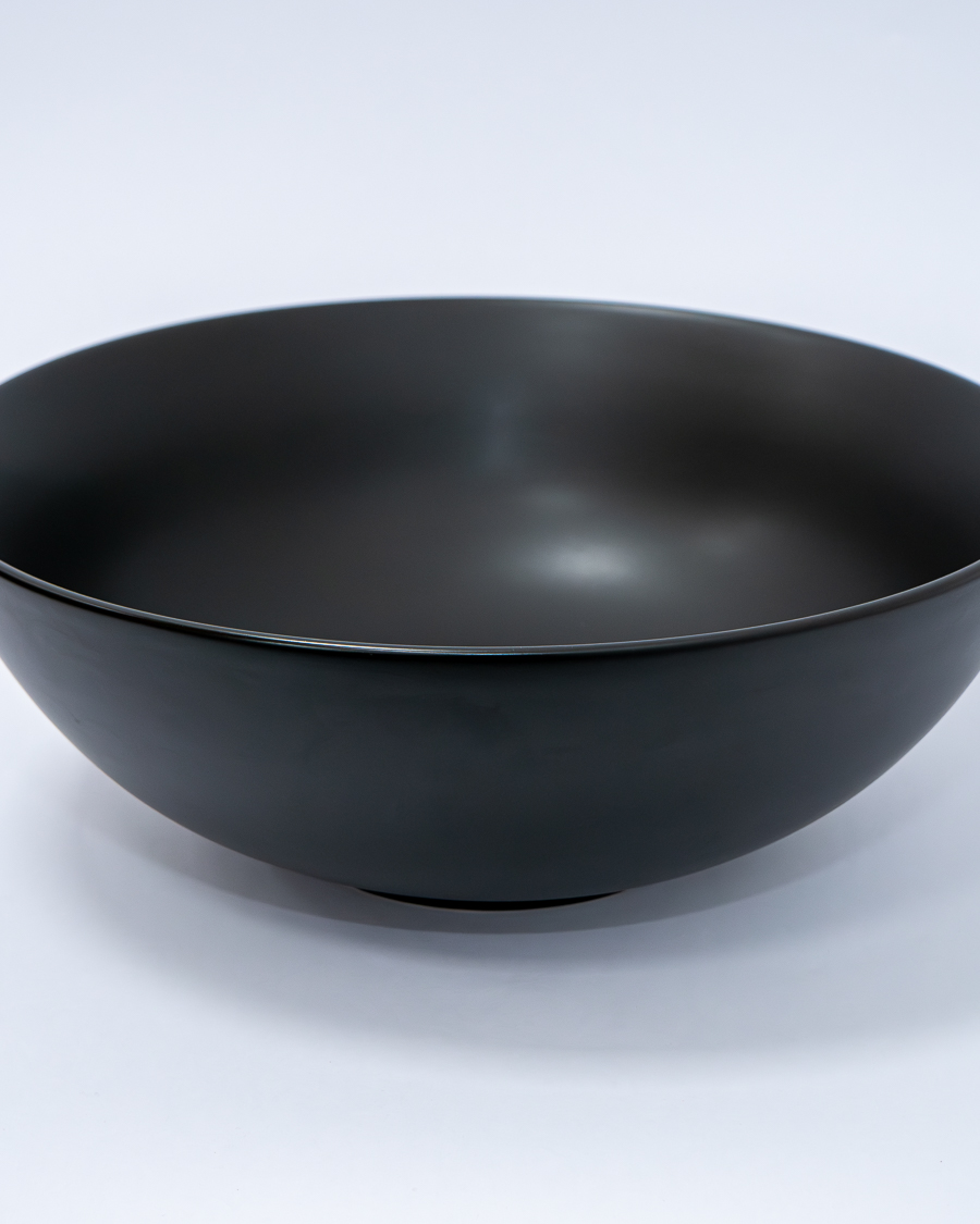 Idealaqua umivaonik nadgradni na ploču HK Round 41,5, crni, sa gornjim dijelom sifona