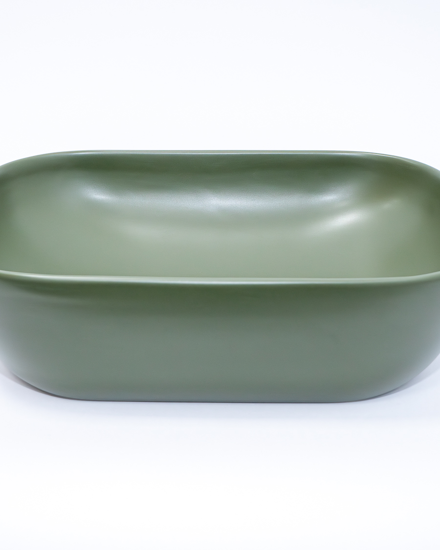 Idealaqua umivaonik nadgradni na ploču HK Square 45,5, zeleni, sa gornjim dijelom sifona