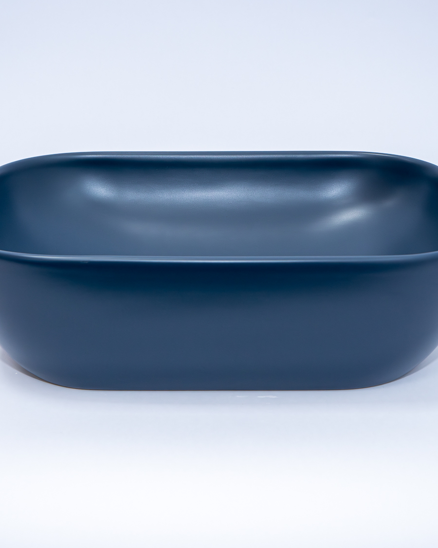 Idealaqua umivaonik nadgradni na ploču HK Square 45,5, plavi, sa gornjim dijelom sifona