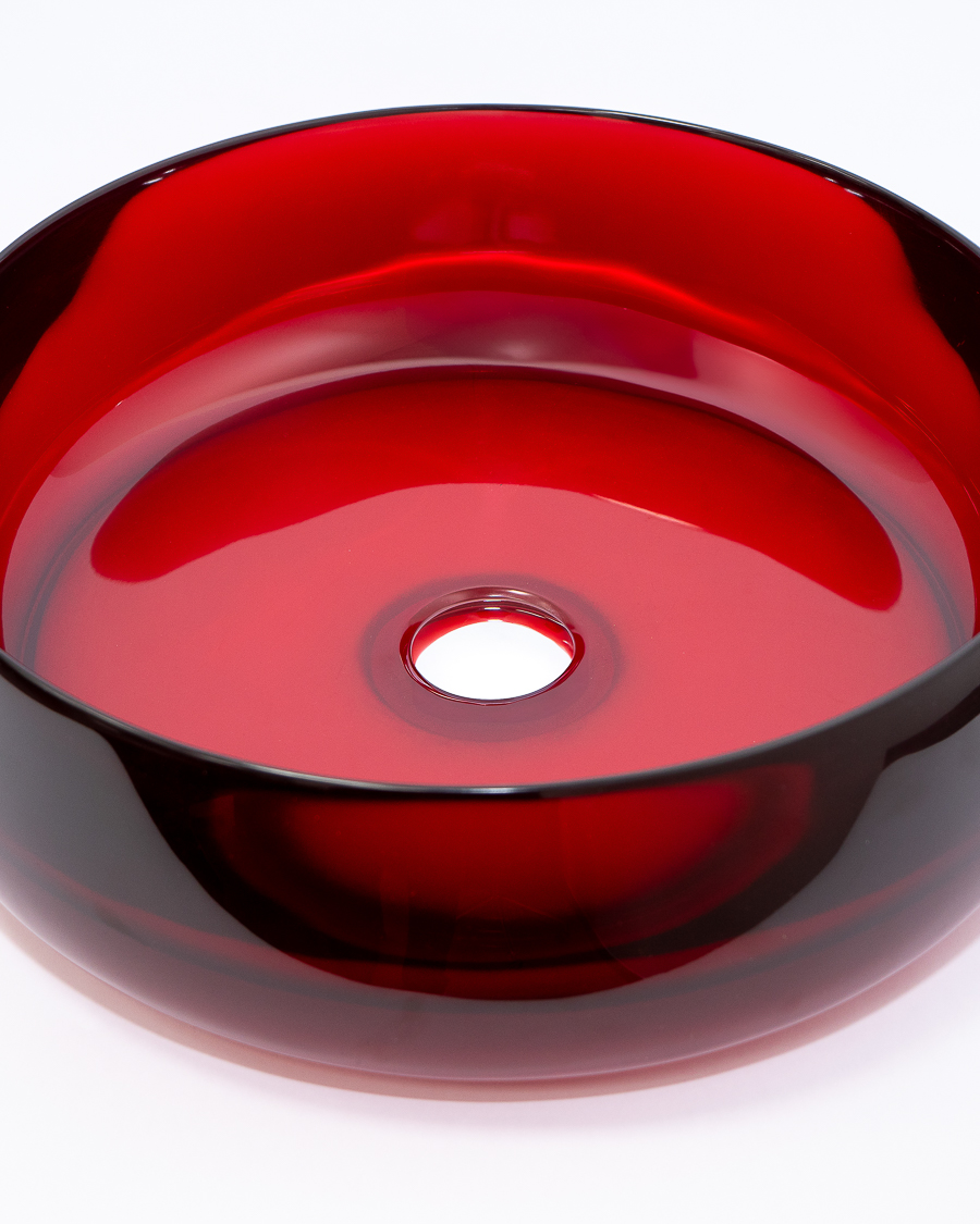 Idealaqua umivaonik nadgradni na ploču PE Resin, 42, crveni