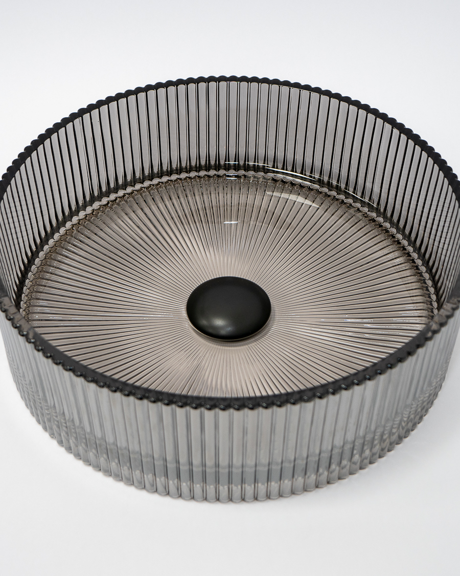 Idealaqua umivaonik nadgradni na ploču HK Glass 36, crni