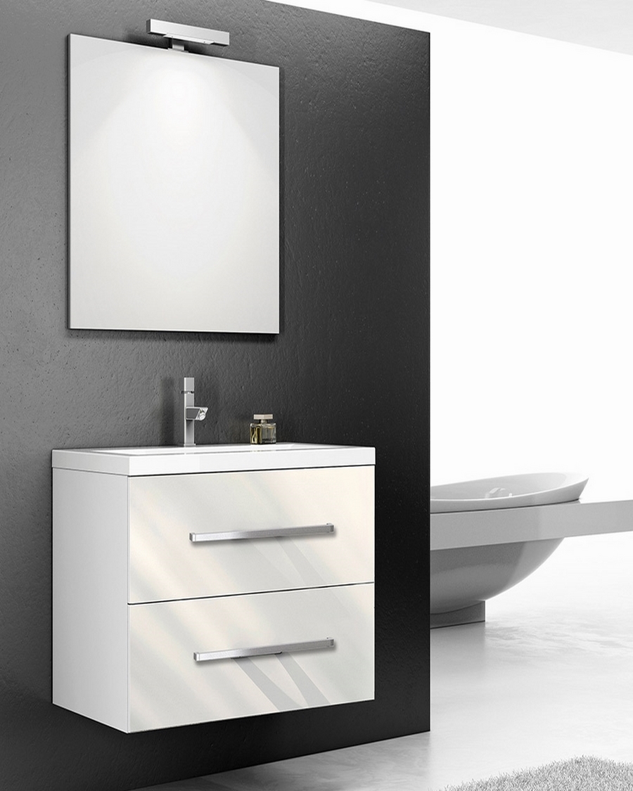 Idealaqua Idea Ely 85 cm kupaonski set s ogledalom i rasvjetom