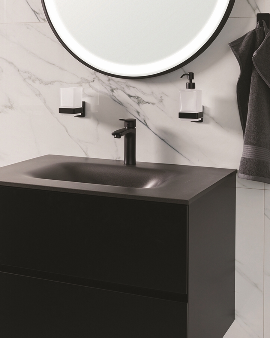 Idealaqua Emily-R 1060 ormarić s umivaonikom, crni mat