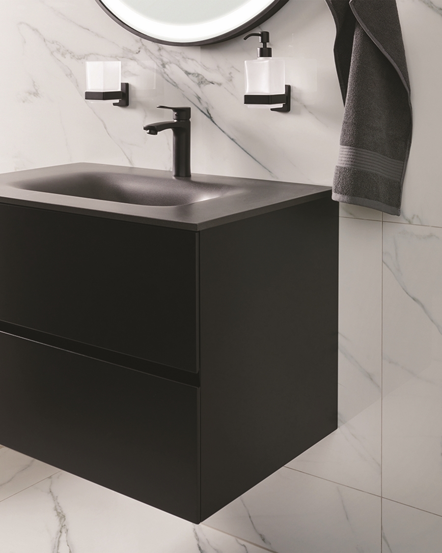 Idealaqua Emily-R 1060 ormarić s umivaonikom, crni mat