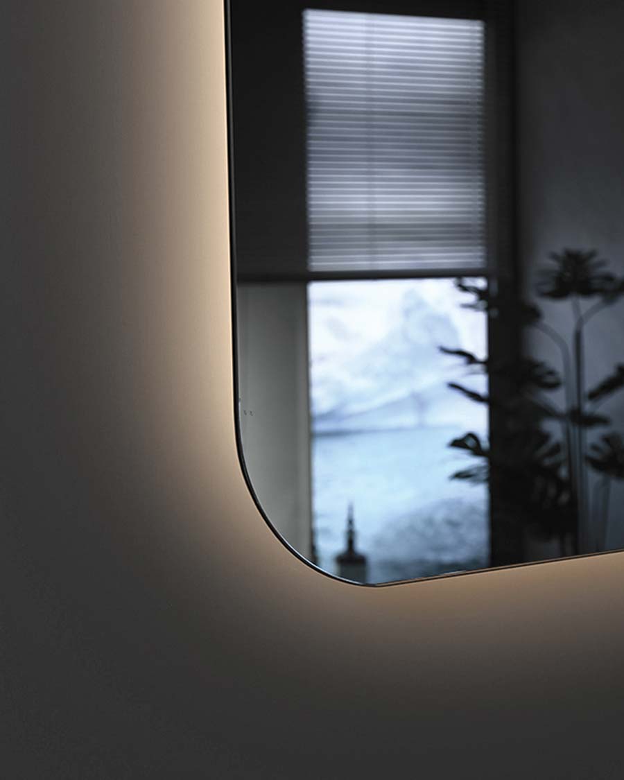 Idealaqua ogledalo s LED rasvjetom, 80×80 cm