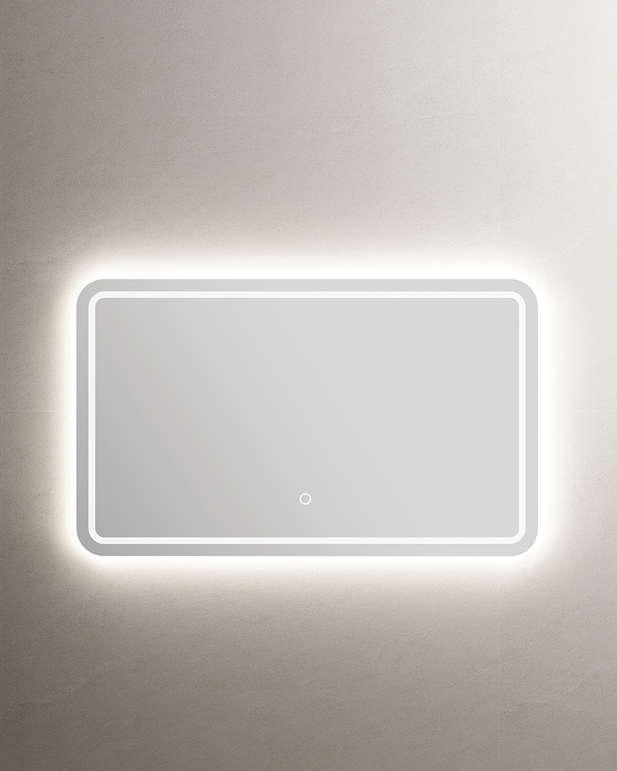 Idealaqua ogledalo s LED rasvjetom R, 60×90 cm