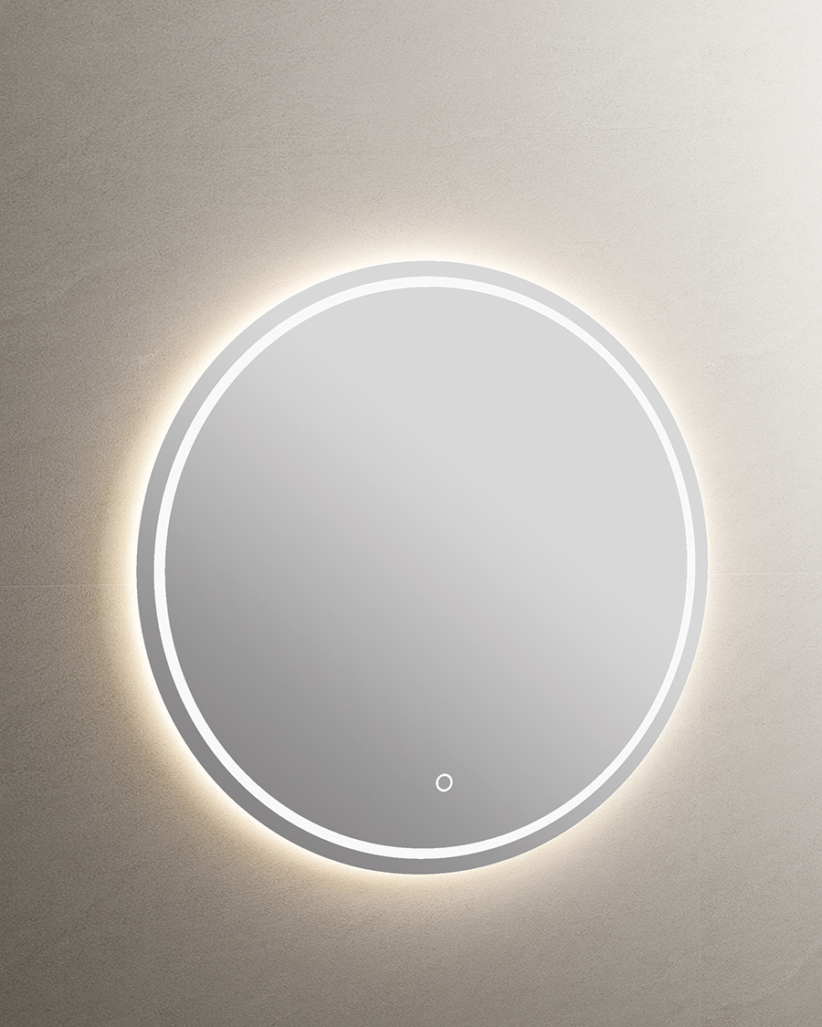 Idealaqua ogledalo s LED rasvjetom R, 80 cm, C