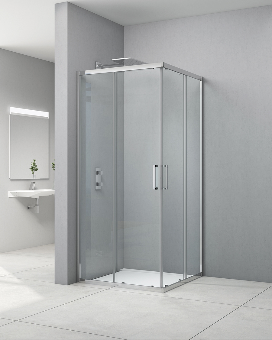 Idealaqua tuš vrata za kabinu NDC, 90 cm, klizna, krom\prozirno