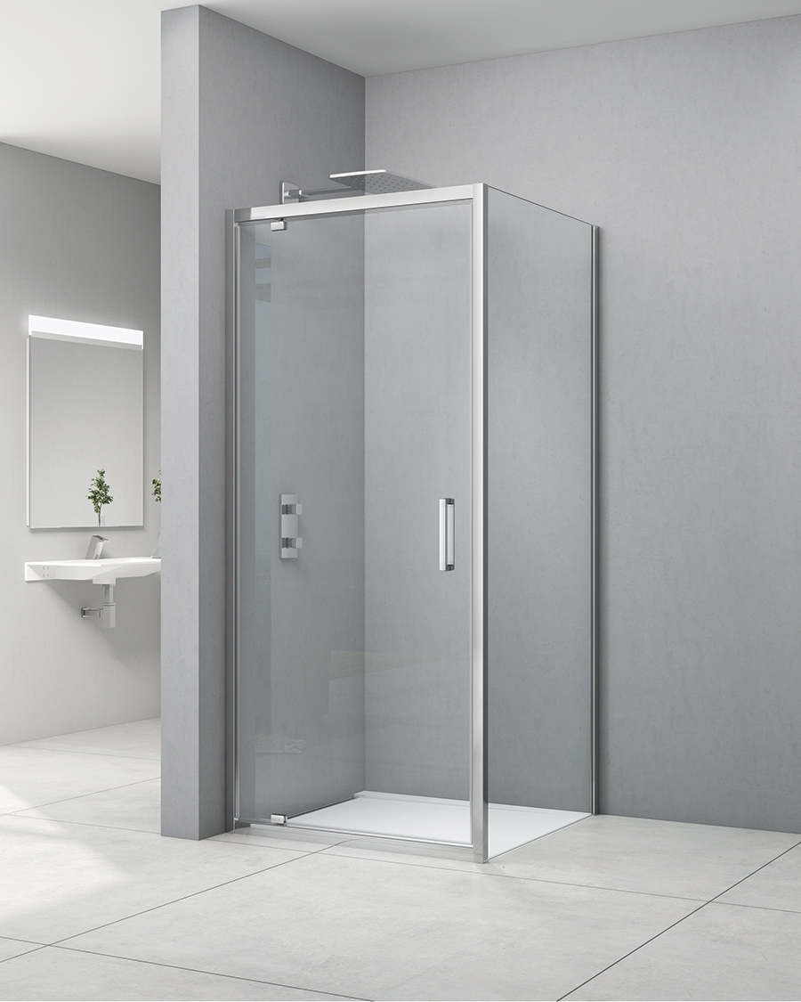 Idealaqua tuš vrata NDZ, 90 cm, jednokrilna, krom\prozirno