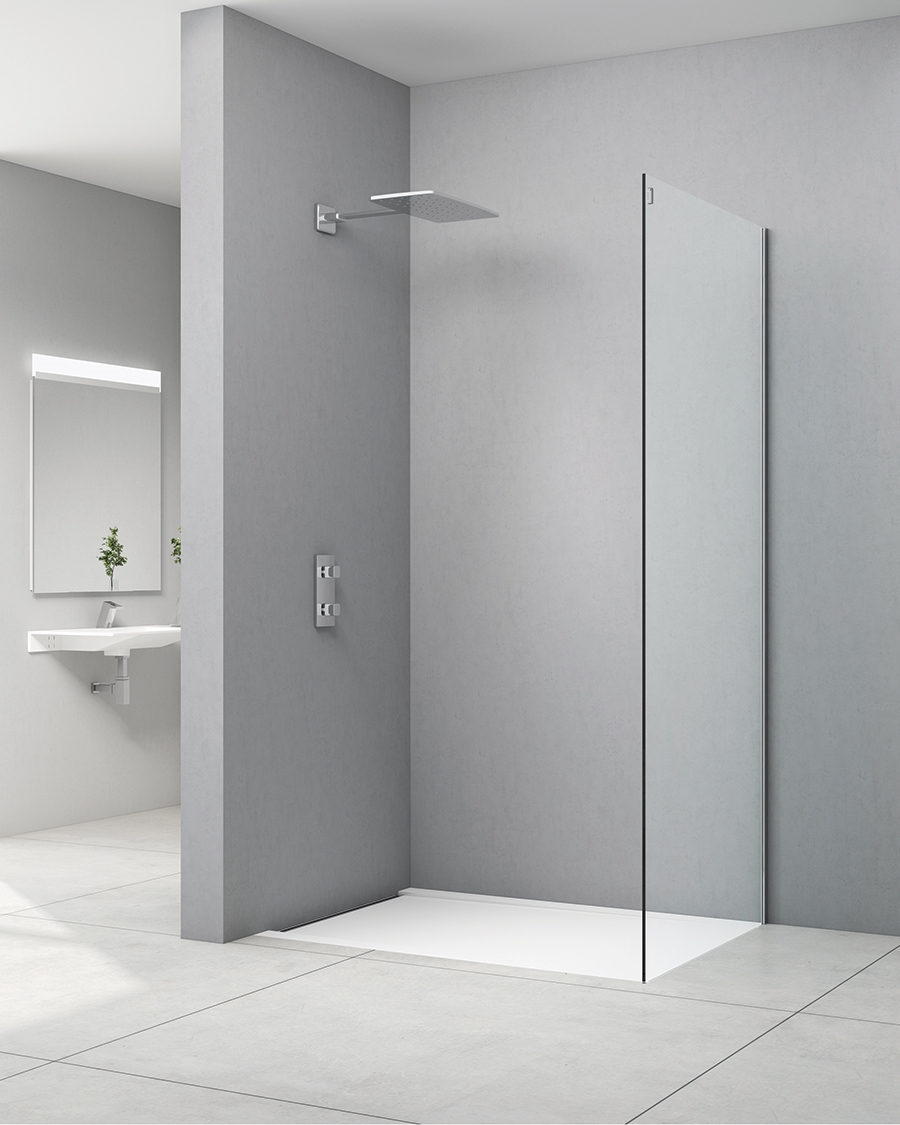 Idealaqua tuš stranica za vrata SER, 80 cm, krom\prozirno