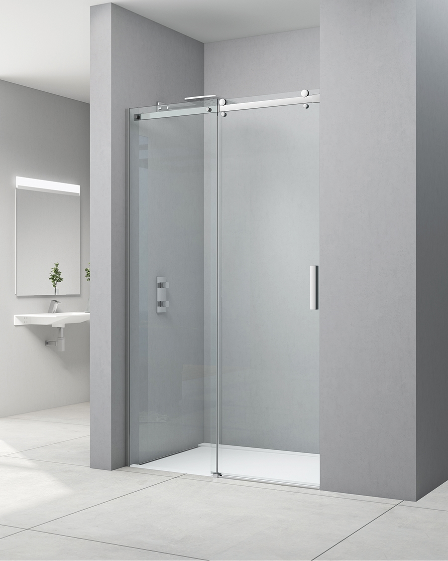 Idealaqua tuš vrata SEP, 120 cm, klizna, krom\prozirno