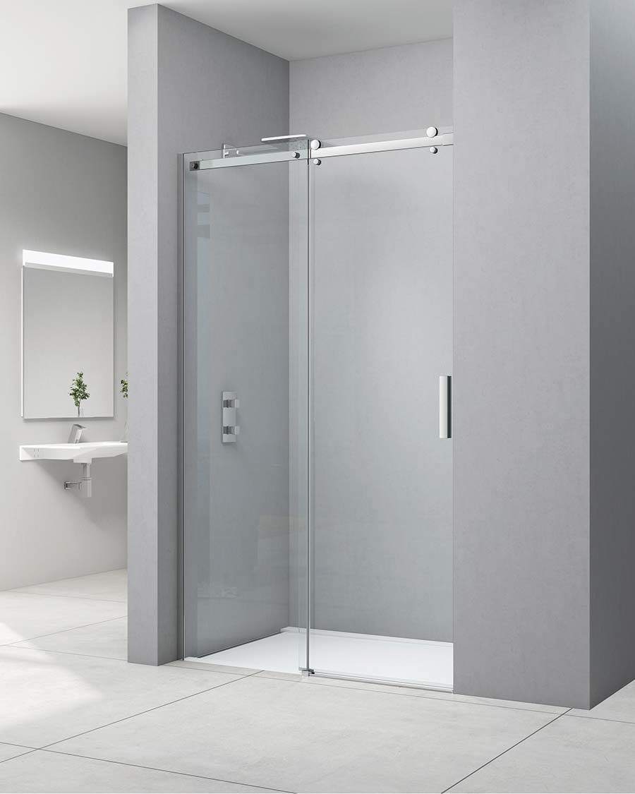 Idealaqua tuš vrata SEP, 160 cm, klizna, krom\prozirno