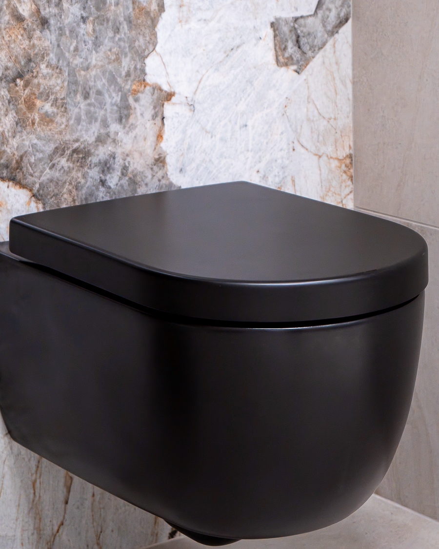 Idealaqua viseća toaletna školjka Black, rimless