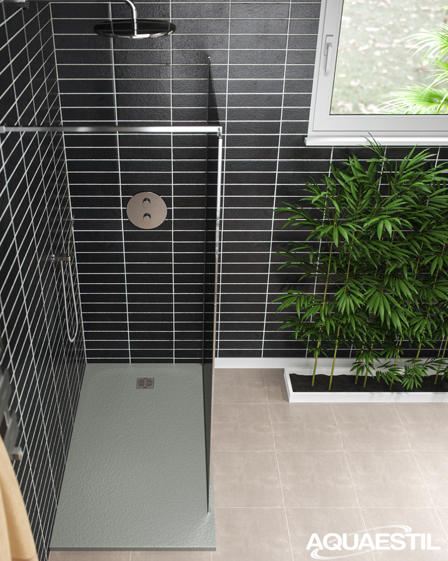 Aquaestil tuš kada kvadratna Stone, 90×90 cm, cement