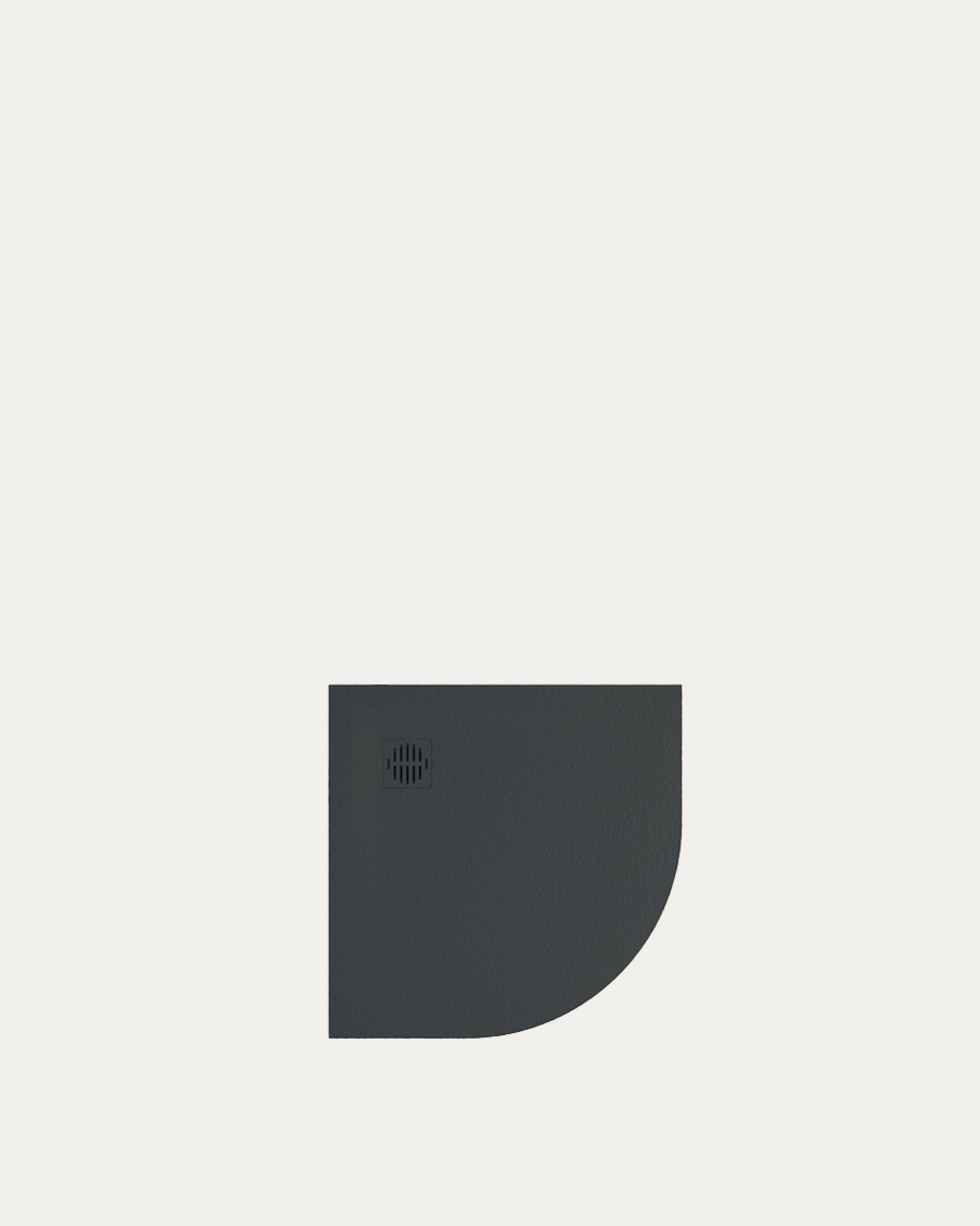 Aquaestil tuš kada polukružna Stone, 90×90 cm, crna