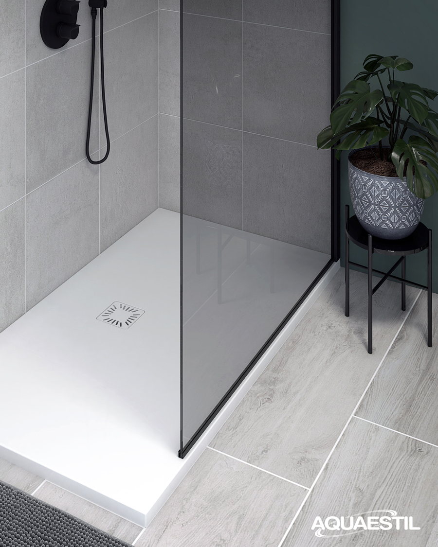 Aquaestil tuš kada pravokutna Tempo Deluxe, 140×90 cm