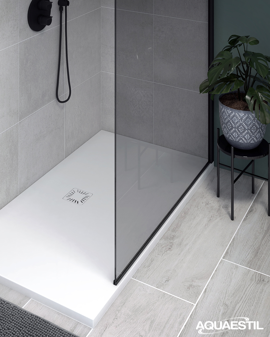 Aquaestil tuš kada pravokutna Tempo Deluxe, 140×80 cm