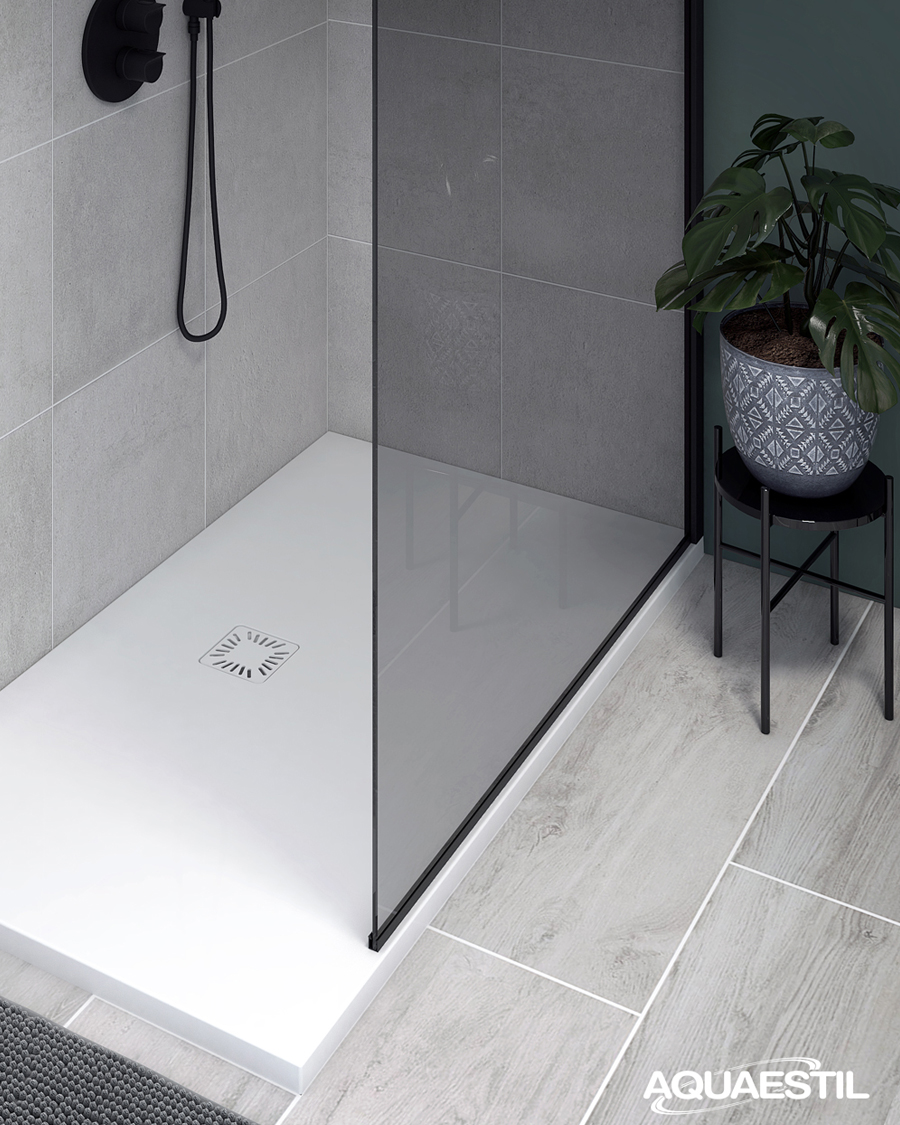 Aquaestil tuš kada pravokutna Tempo Deluxe, 120×80 cm