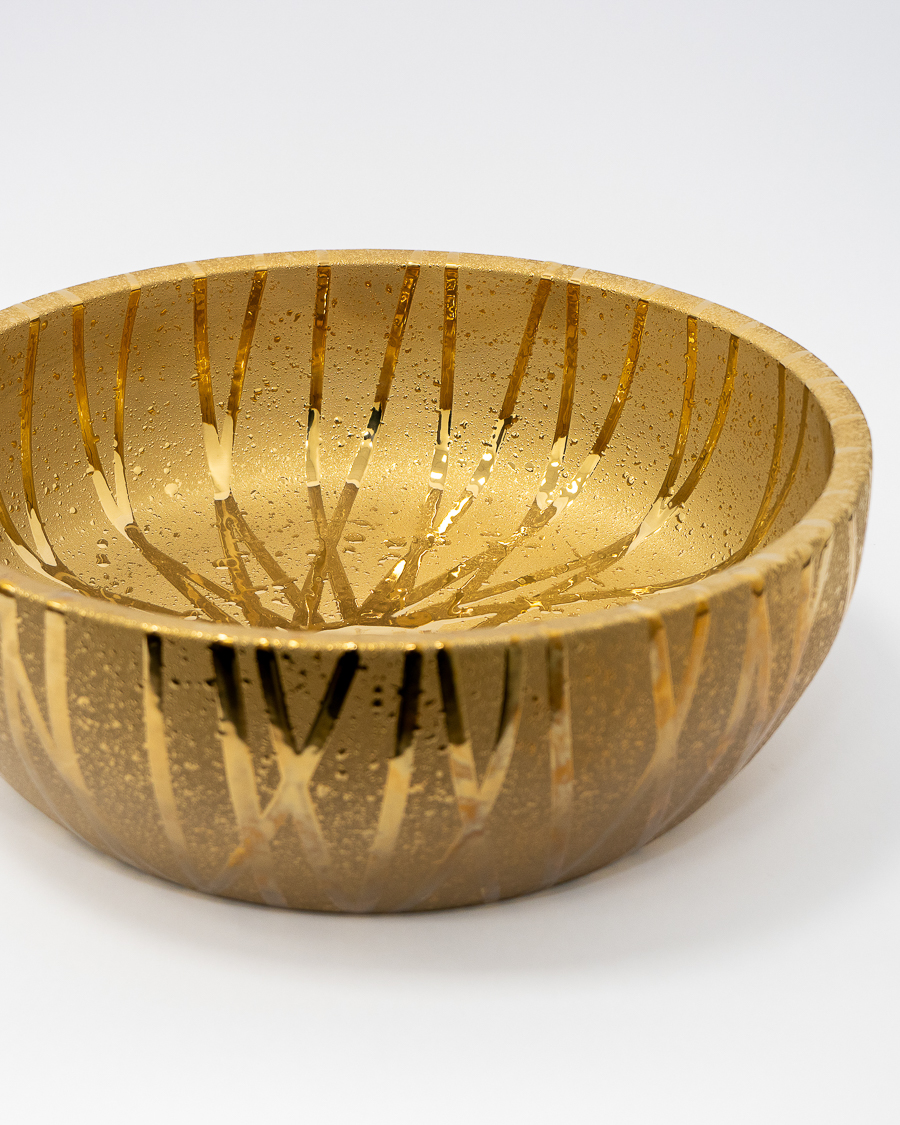 Idealaqua umivaonik nadgradni na ploču HK Kairo 41, mat zlatni, sa gornjim dijelom sifona