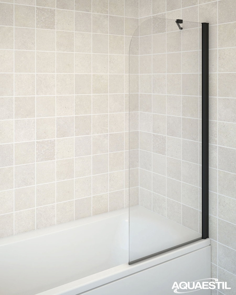 Aquaestil tuš stranica za kadu Beta I, crna prozirno