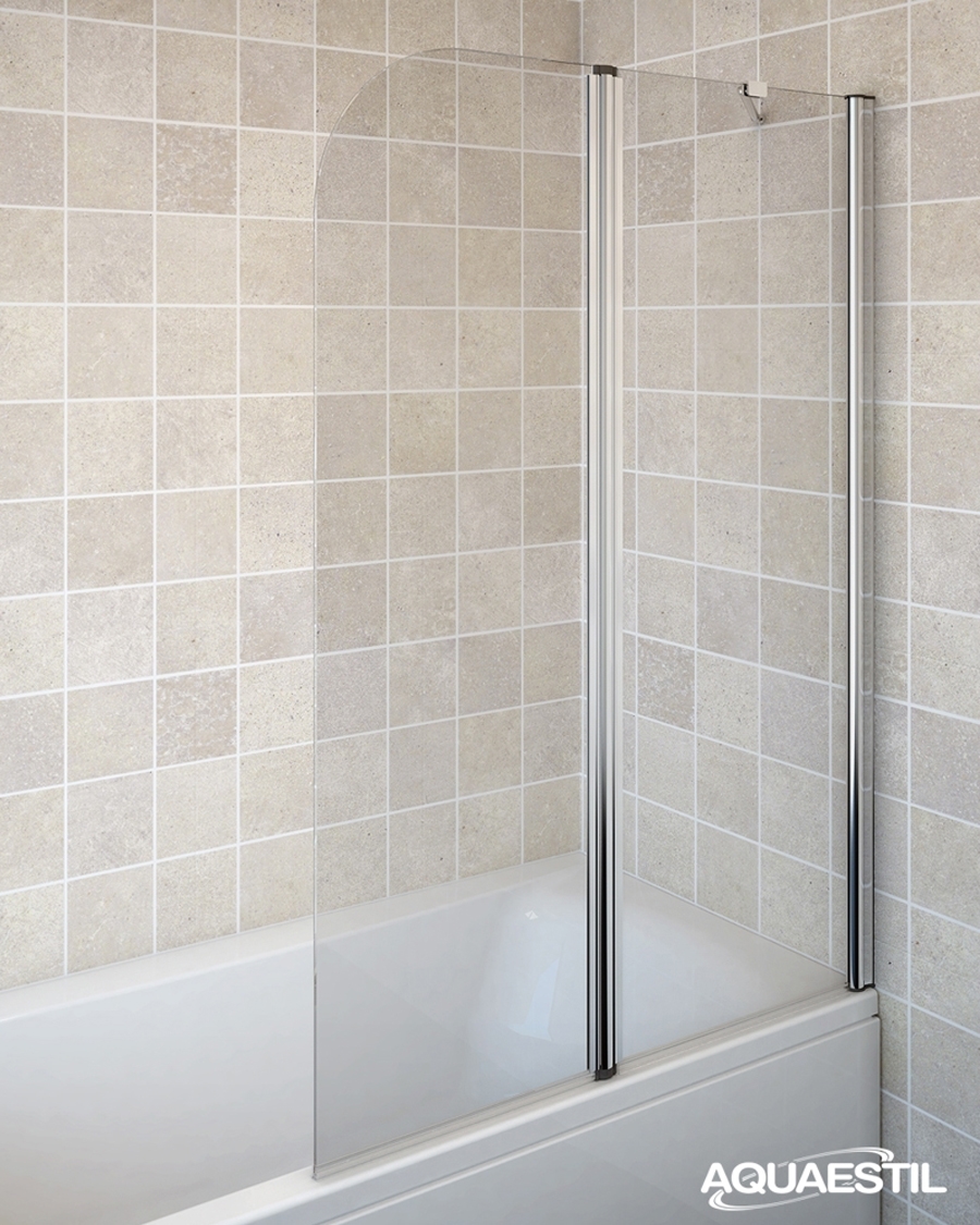 Aquaestil tuš stranica za kadu Beta II, preklopna, krom/prozirno