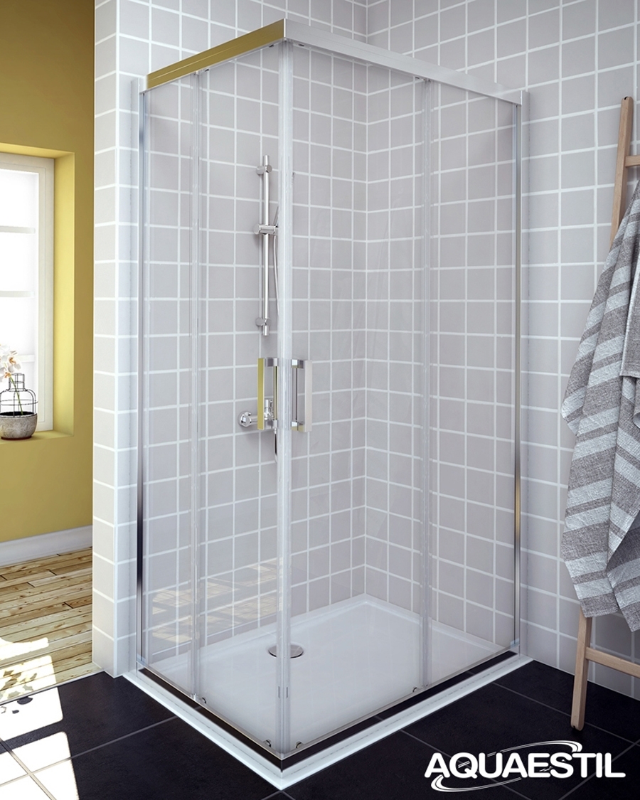 Aquaestil tuš vrata za kabinu Savana D+D, 120cm, klizna, krom/prozirno