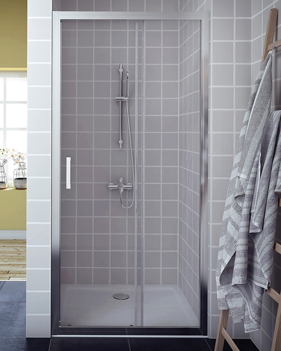 Aquaestil tuš vrata Savana D, 120 cm, klizna, krom/prozirno