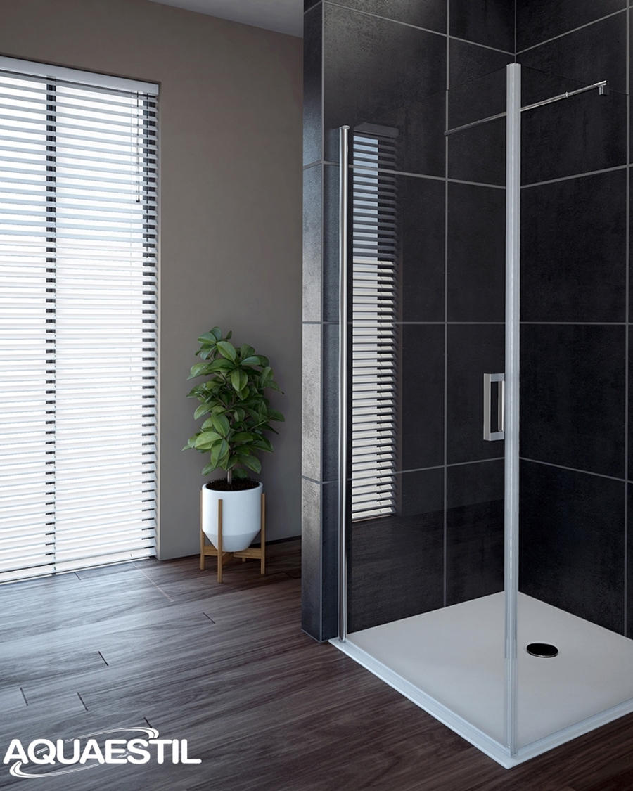 Aquaestil tuš stranica za kabinu Oasis D+W, 90 cm, krom/prozirno