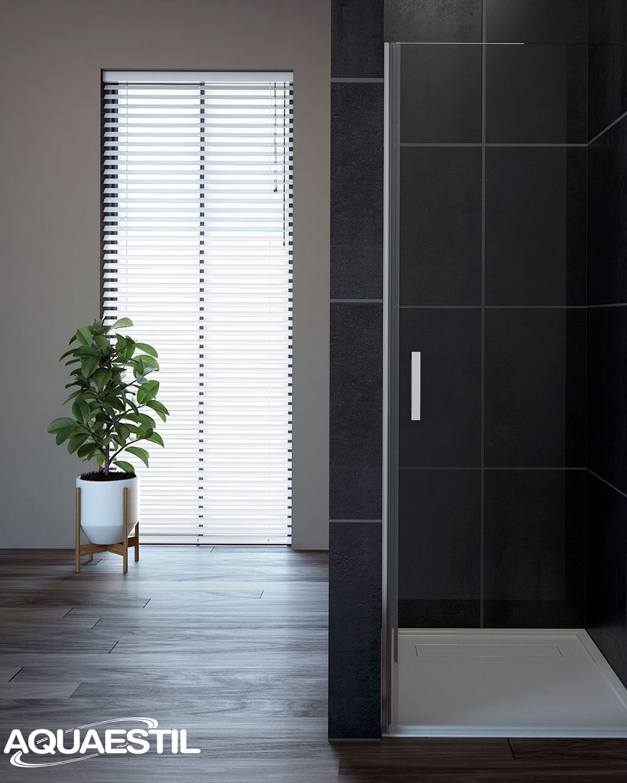 Aquaestil tuš vrata Oasis D, 80 cm, jednokrilna krom/prozirno, desna