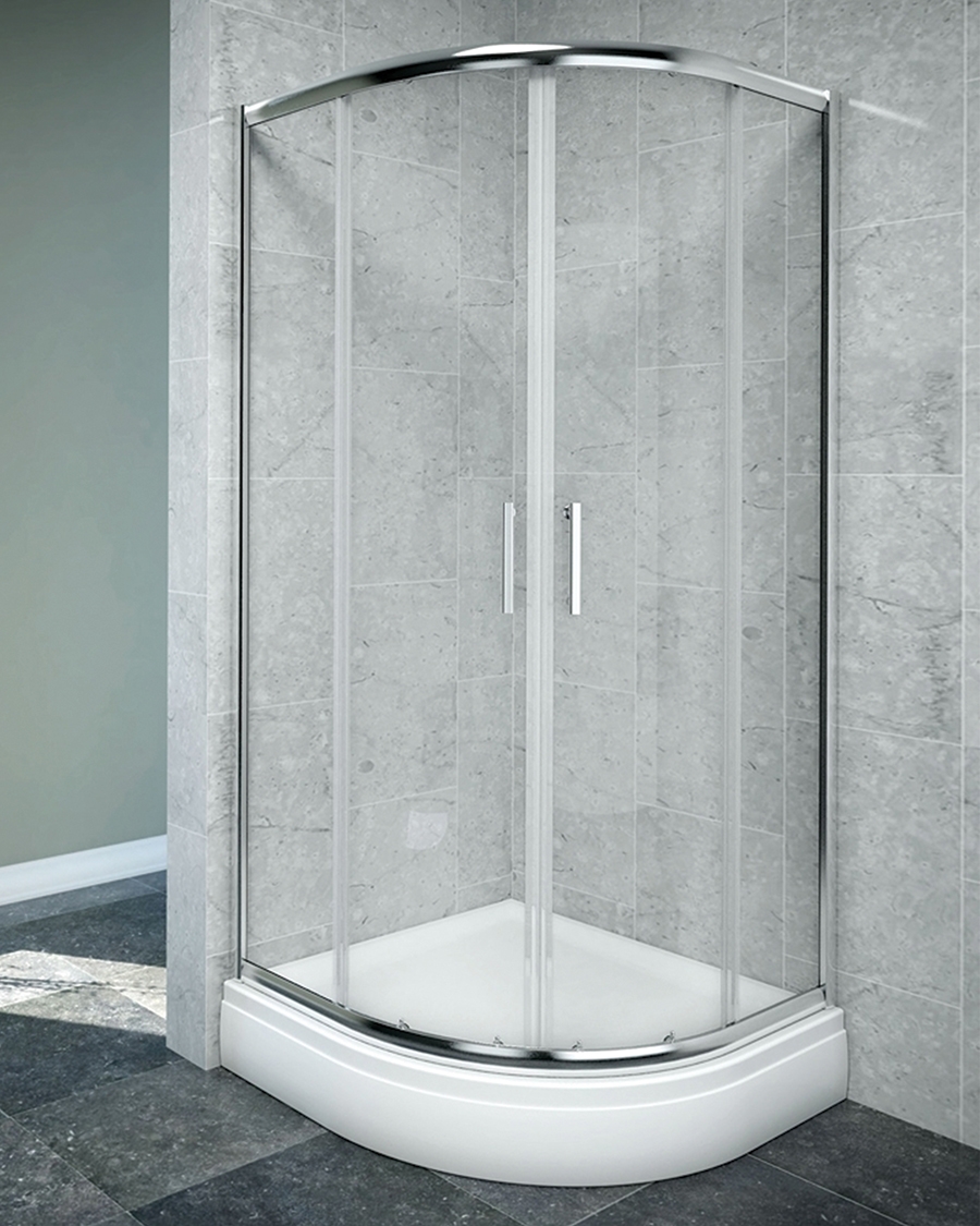 Aquaestil tuš kabina polukružna Laguna II, 90 cm, krom/prozirno