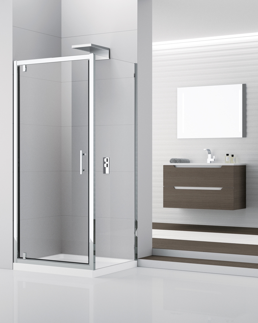 Novellini tuš vrata Sensi, 86-92 cm , jednokrilna, krom\prozirno