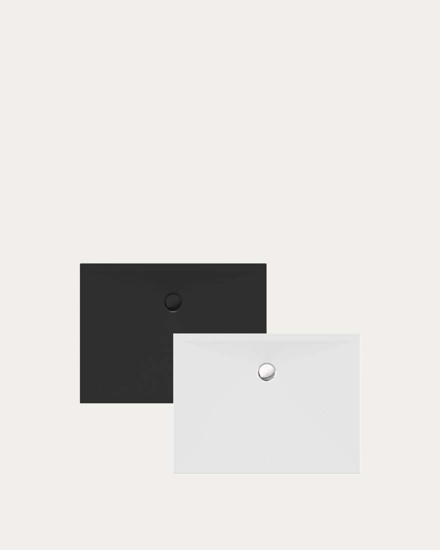 Aquaestil tuš kada pravokutna Flat Black, 90x80 cm