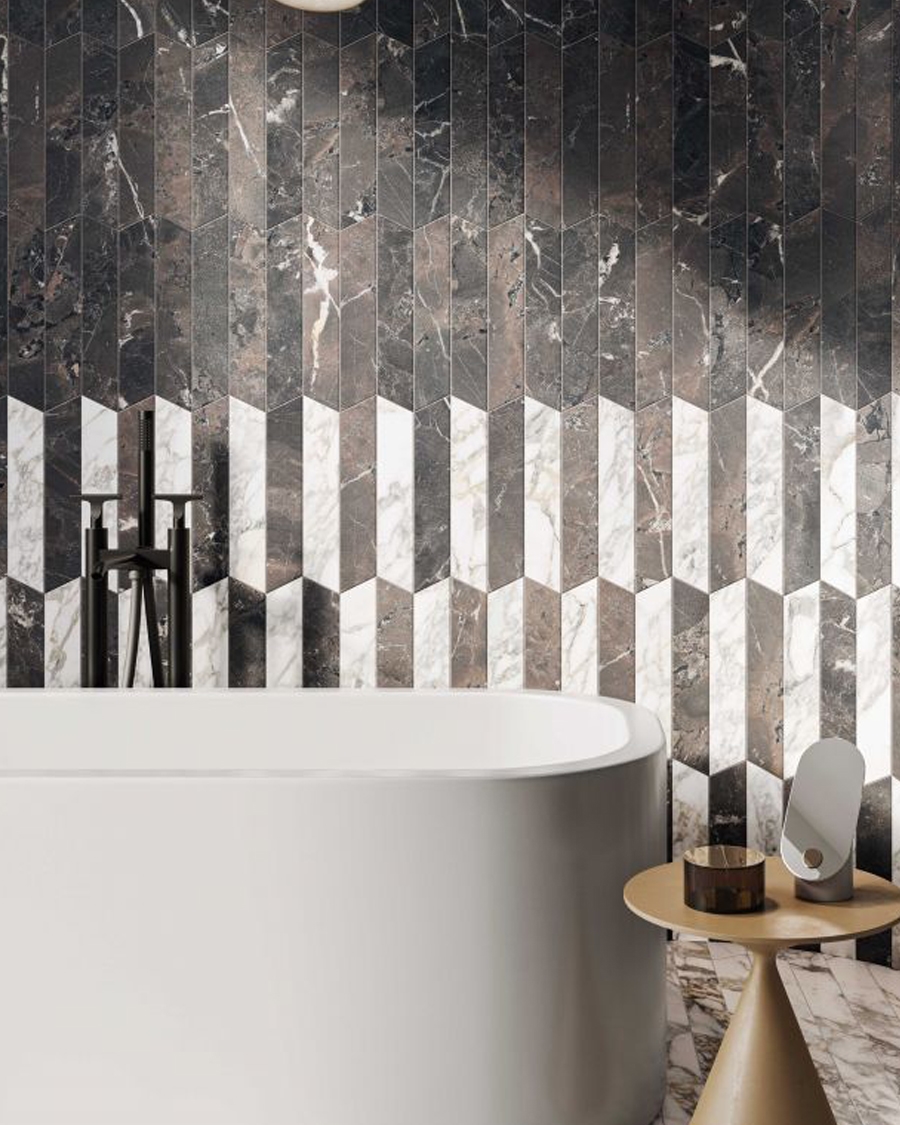 Pločica Flaviker Supreme Memories Brecia Imeriale Natural Chevron 7,5×40,7 cm