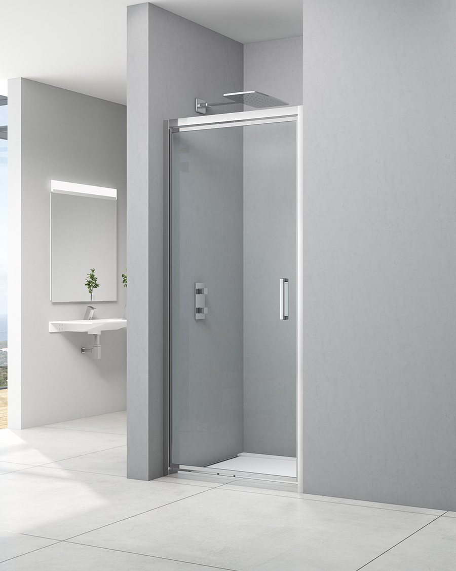 Idealaqua tuš vrata NDL 100 cm, jednokrilna, krom\prozirno