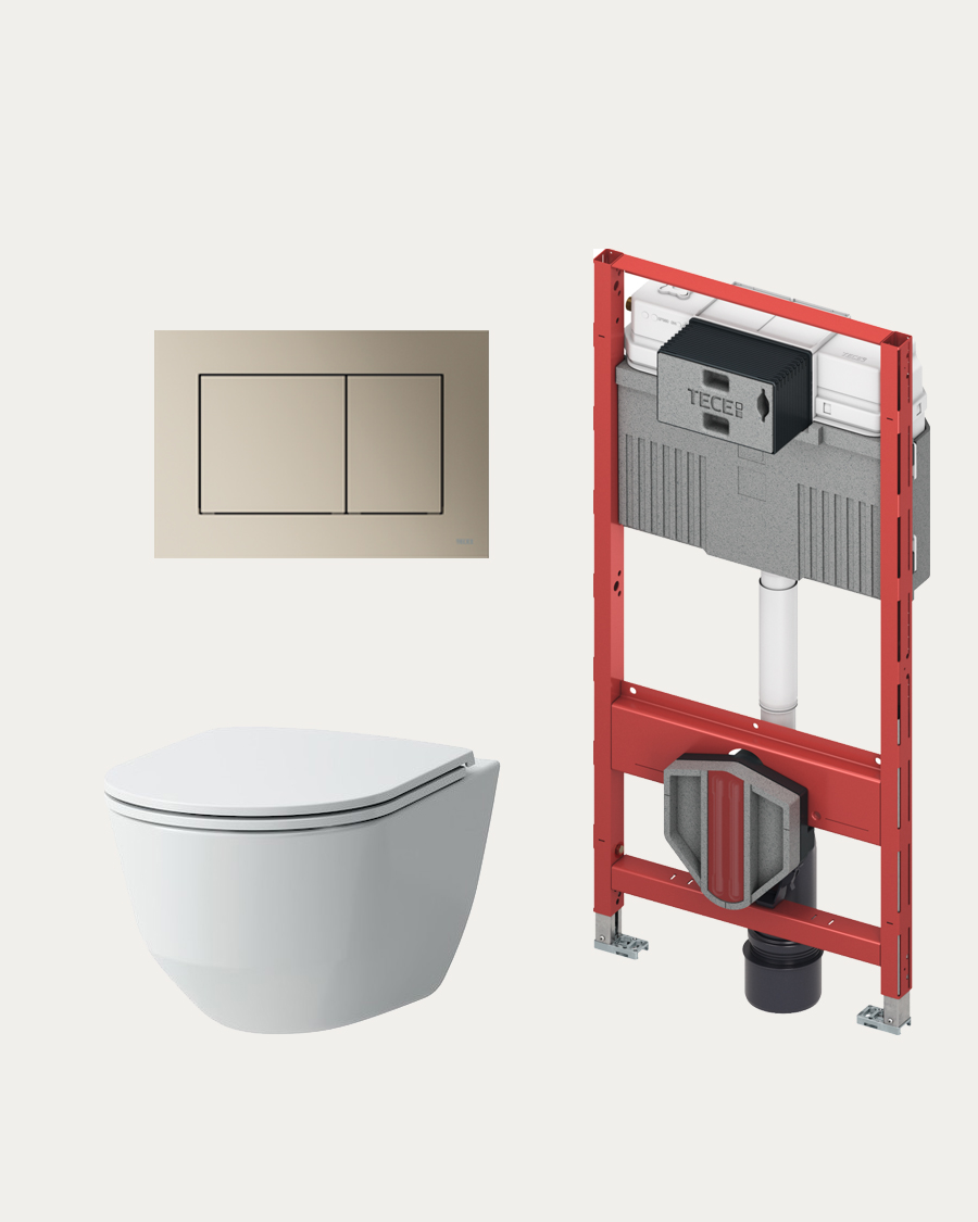 TECE sanitarni paket Knidos+TECEnow, mat krom