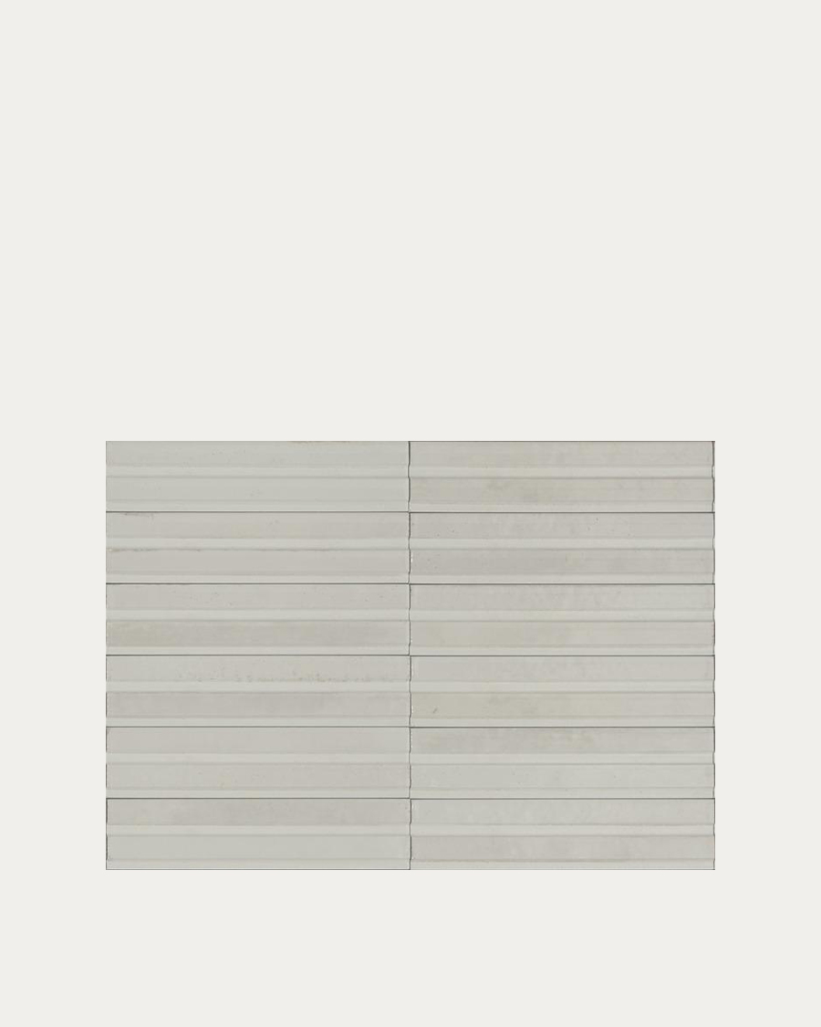 Pločica Marazzi Lume White Struttura 3D Rake Lux 6×24 cm