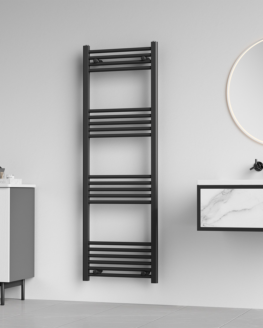 Idealterm Liza kupaonski radijator 1150×500 mm, 462 W, crni