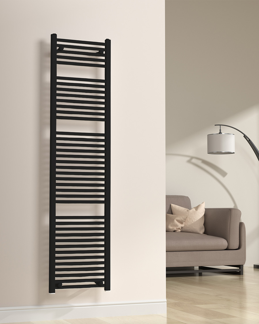 Idealterm Liza kupaonski radijator 1800×500 mm, 814 W, crni