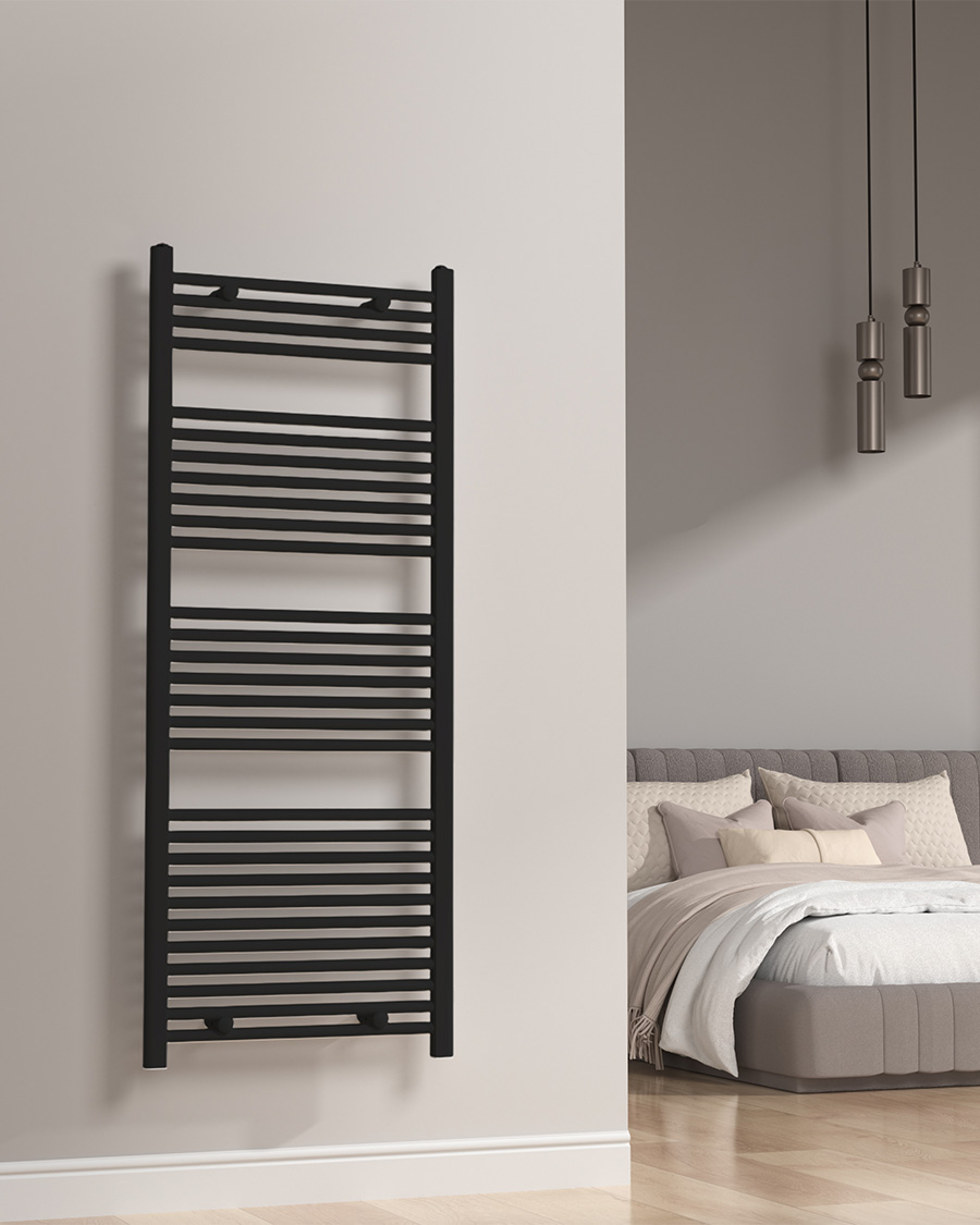 Idealterm Liza kupaonski radijator 1800×600 mm, 953 W, crni